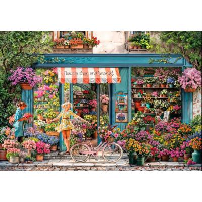 Bild av Den färgglada blomsteraffären, 1000 bitar