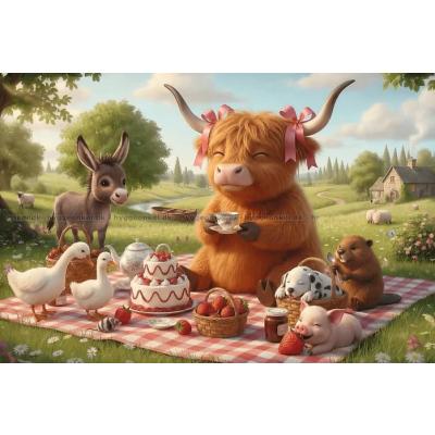 Bild av Picknick i det gröna, 300 bitar