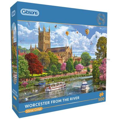 Bild av Crisp: Worcester sett från flodstranden, 500 bitar