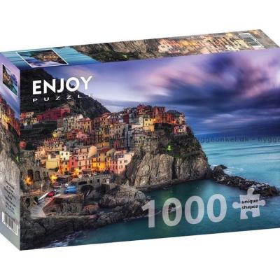Bild av Cinque Terre: Kvällsljus över Manarola, 1000 bitar