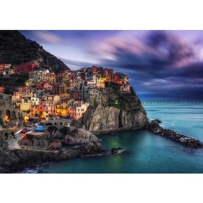 Bild av Cinque Terre: Kvällsljus över Manarola, 1000 bitar