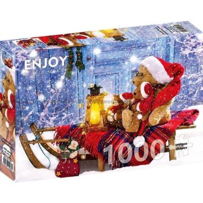 Bild av Julmys på kälken, 1000 bitar