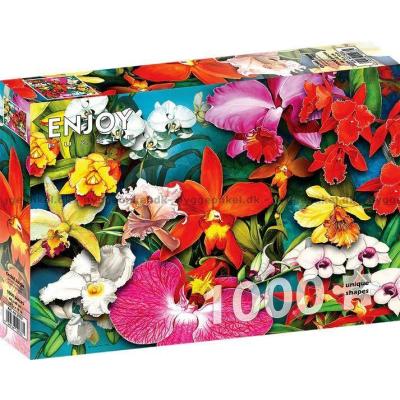 Bild av Blomstrande orkidéer, 1000 bitar