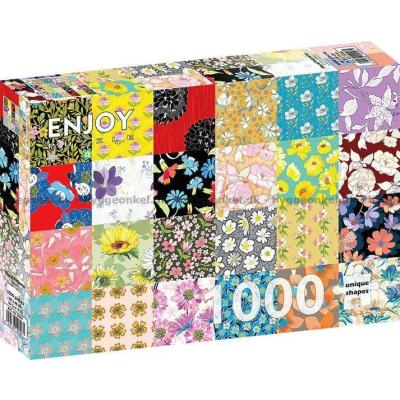 Bild av Blomstrande patchwork, 1000 bitar