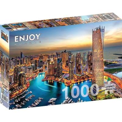Bild av Dubai Marina i kvällsljuset, 1000 bitar