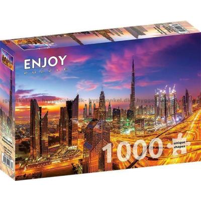 Bild av Soluppgång över Dubai, 1000 bitar