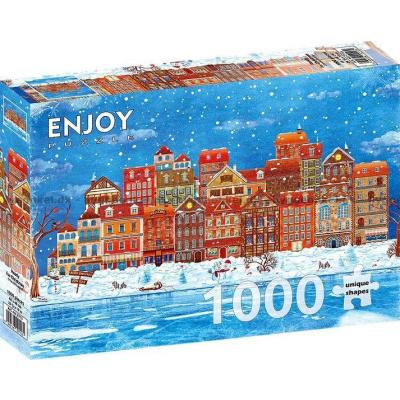 Bild av Snöflingor över torget, 1000 bitar