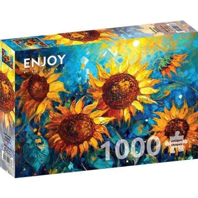 Bild av Solrosor i sommarljus, 1000 bitar