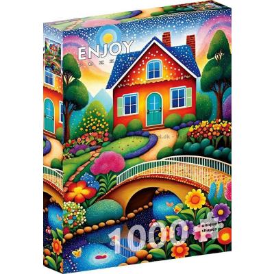 Bild av Det mysiga huset vid bron, 1000 bitar