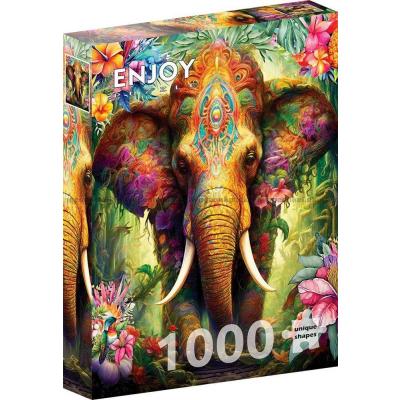 Bild av Elefantens färgstarka vandring, 1000 bitar