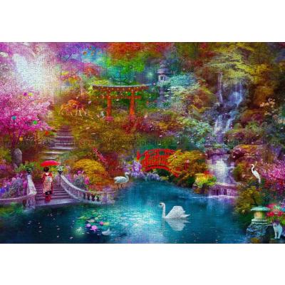 Bild av Tystnaden i den japanska trädgården, 1000 bitar