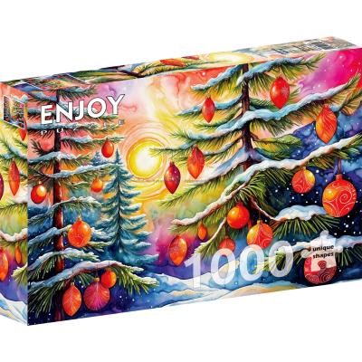 Julmorgon i skogen, 1000 bitar