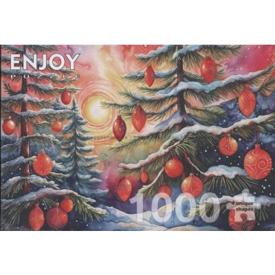 Bild av Julmorgon i skogen, 1000 bitar