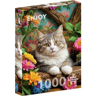 Katten i blomsterträdgården, 1000 bitar