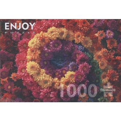 Bild av Färgglad blomstersnurra, 1000 bitar