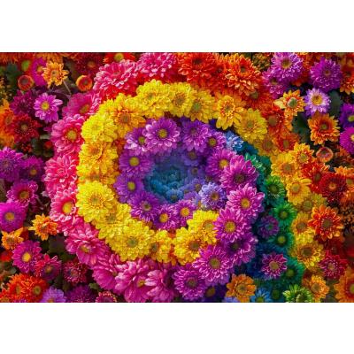 Bild av Färgglad blomstersnurra, 1000 bitar