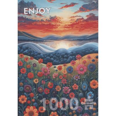 Bild av Blomsteräng i morgonsol, 1000 bitar