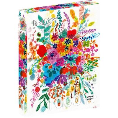 Bild av Vilda blommor i akvarell, 1000 bitar