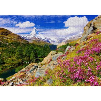 Bild av Schweiz: Matterhorn på sommaren, 1000 bitar