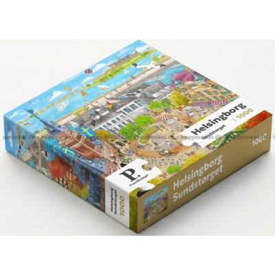 Bild av Sverige silhuetter: Helsingborg, 1000 bitar