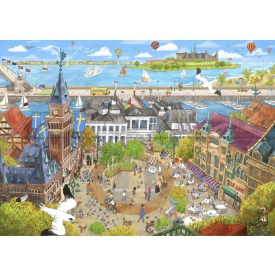 Bild av Sverige silhuetter: Helsingborg, 1000 bitar