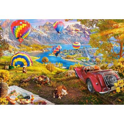 Bild av Bonito: Luftballonger över dalen, 1000 bitar