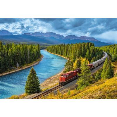 Bild av Kanada: Tåget kör genom Banff National Park, 1000 bitar