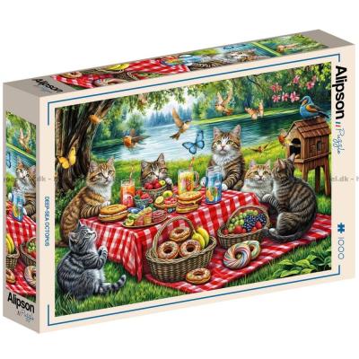 Bild av Katternas picknick i det gröna, 1000 bitar