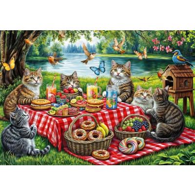 Bild av Katternas picknick i det gröna, 1000 bitar