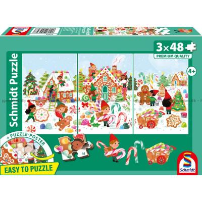 Bild av Nissarnas juleäventyr, 3x48 bitar