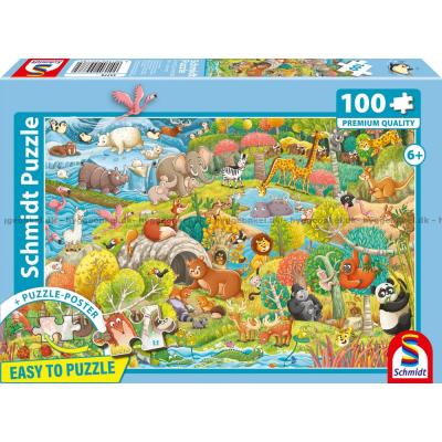 Bild av Vilda djur från hela världen, 100 bitar