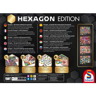 Bild av Hexagon: Färgglada mönster på sten, 592 bitar