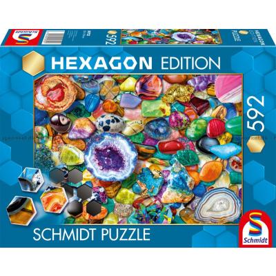 Bild av Hexagon: Ädelstenar och kristaller, 592 bitar