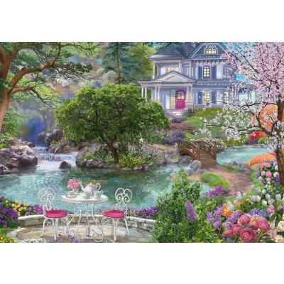Bild av Te i blomsterträdgården, 1000 bitar