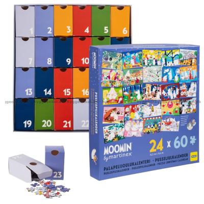 Bild av Julkalender: Mumintrollens värld, 24x60 bitar