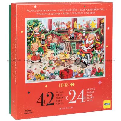 Julkalender: Jultomtens hektiska verkstad, 24x42 bitar