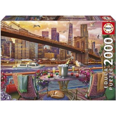 Bild av Romantisk kväll vid Brooklyn Bridge, 2000 bitar