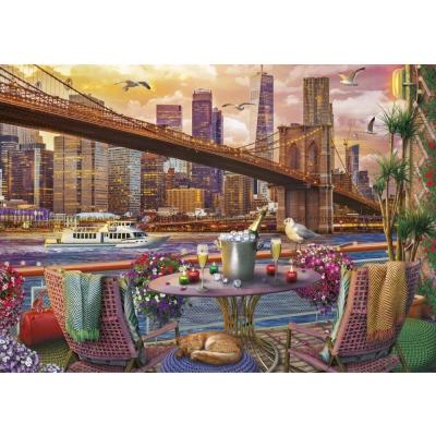 Bild av Romantisk kväll vid Brooklyn Bridge, 2000 bitar