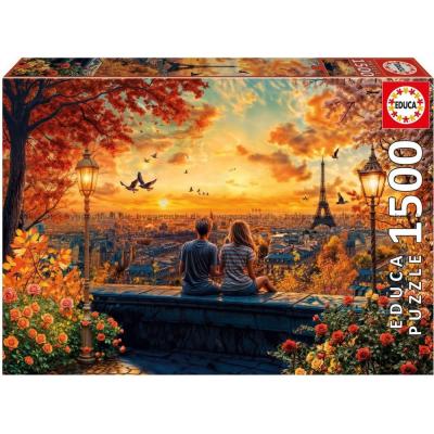 Bild av Romantisk solnedgång i Paris, 1500 bitar