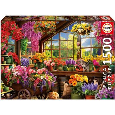 Bild av Blomsterfest i växthuset, 1500 bitar