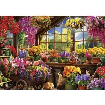 Bild av Blomsterfest i växthuset, 1500 bitar