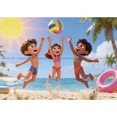 Bild av Sommardag på stranden, 4 i 1, 20 bitar