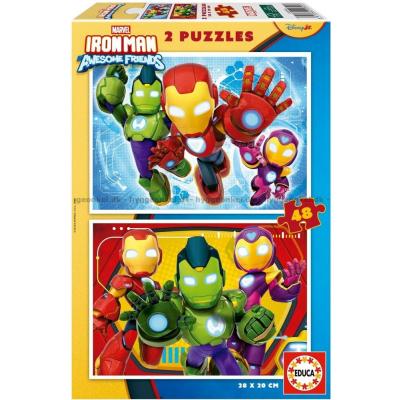Bild av Marvel: Iron Man och hans fantastiska vänner, 2x48 bitar