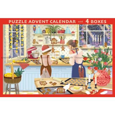 Bild av Julkalender: Advent - Julmys i köket, 4x250 bitar
