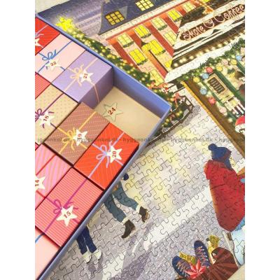 Bild av Julkalender: Jul på skridskobanan, 24x42 bitar