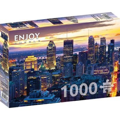 Bild av Montreal i skymningen, 1000 bitar