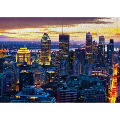 Bild av Montreal i skymningen, 1000 bitar