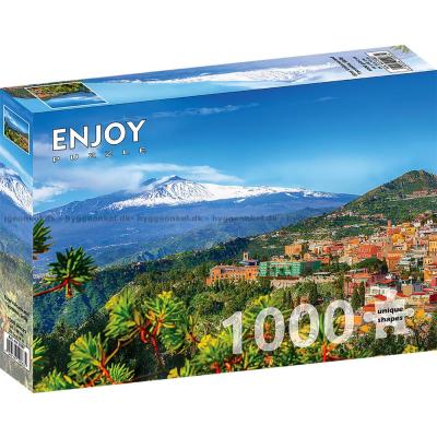 Bild av Etna och Taormina, 1000 bitar