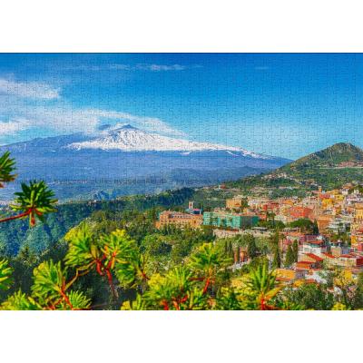 Bild av Etna och Taormina, 1000 bitar