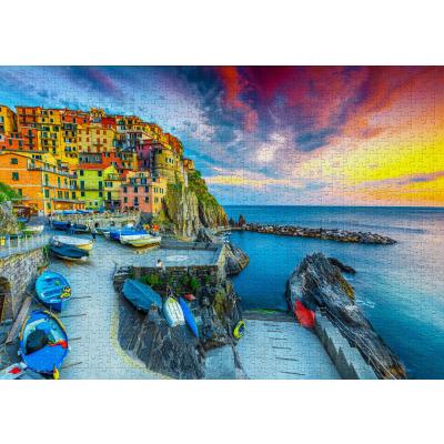 Bild av Solnedgång över Manarola, 1000 bitar